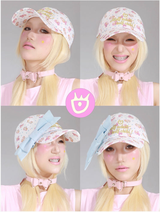 半家家 Bonmii+ / Pony Girl Ribbon Baseball Cap