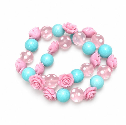 pocketbabe / Vintage Rose Beaded Bracelet