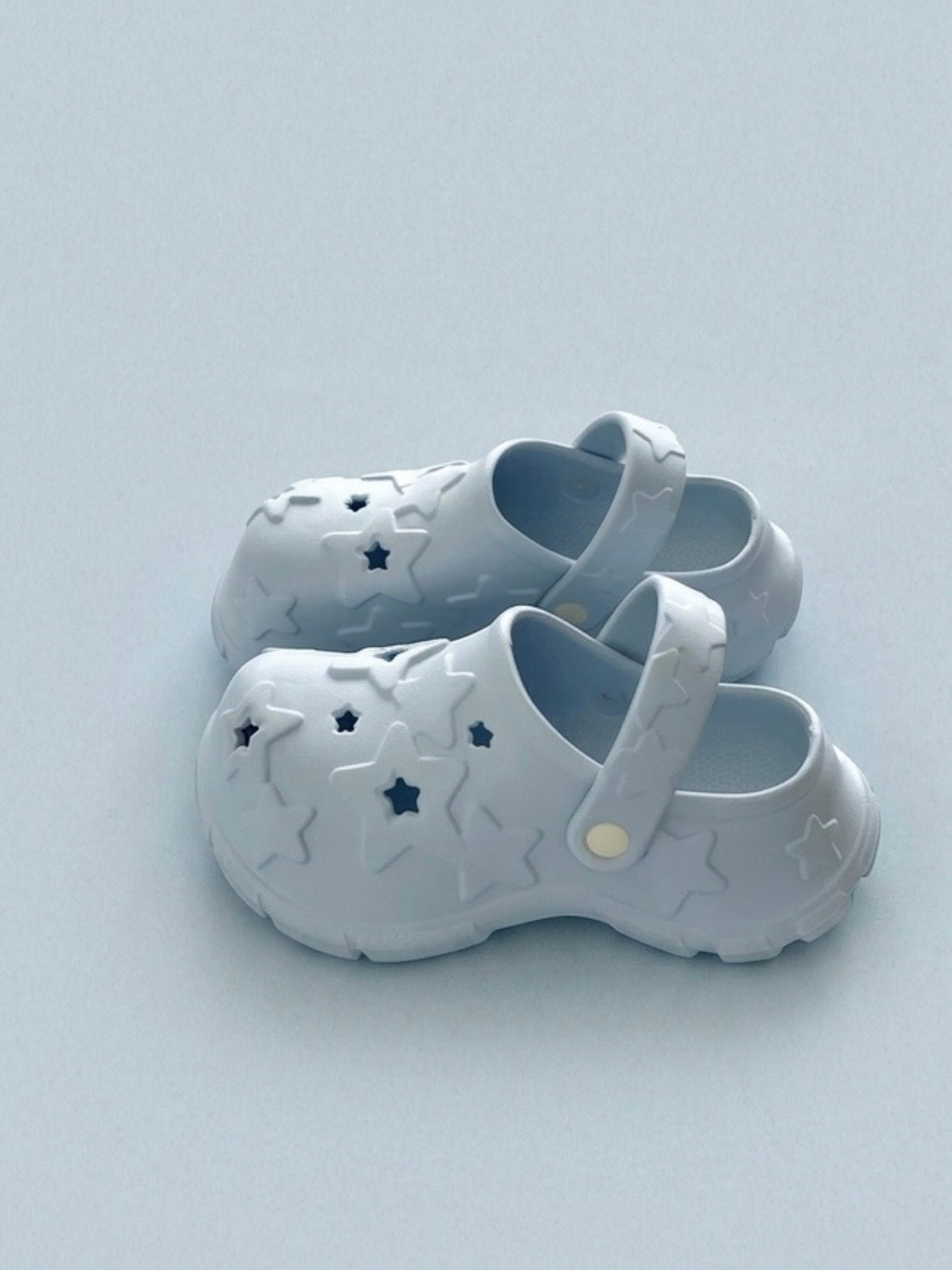 Star Pattern Clog Sandals (Sky Blue) ‎𖤐 ̖́