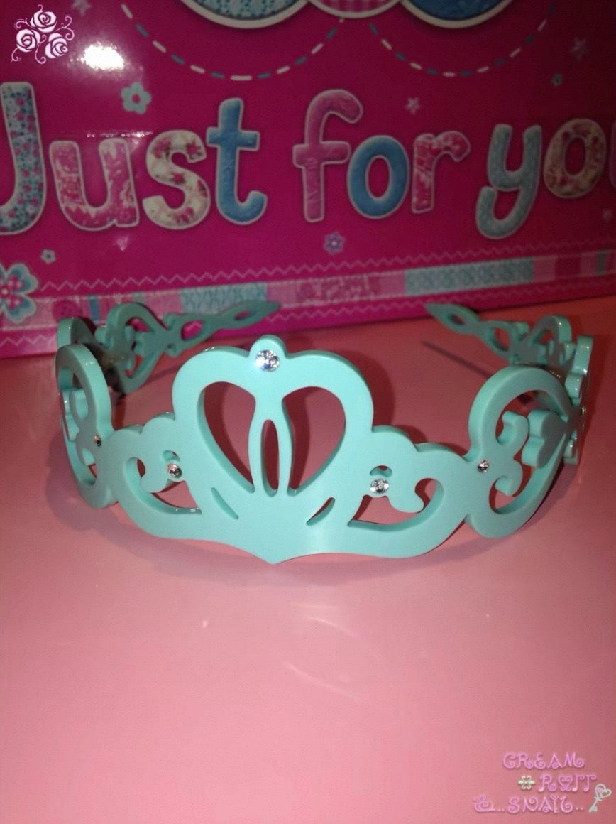 卷蜗Cream roll snail / Rose Crown Headband (Blue)
