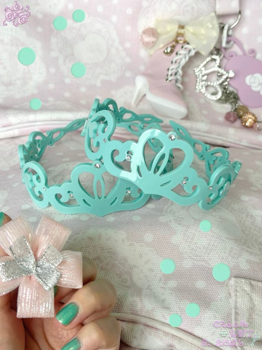 卷蜗Cream roll snail / Rose Crown Headband (Blue)