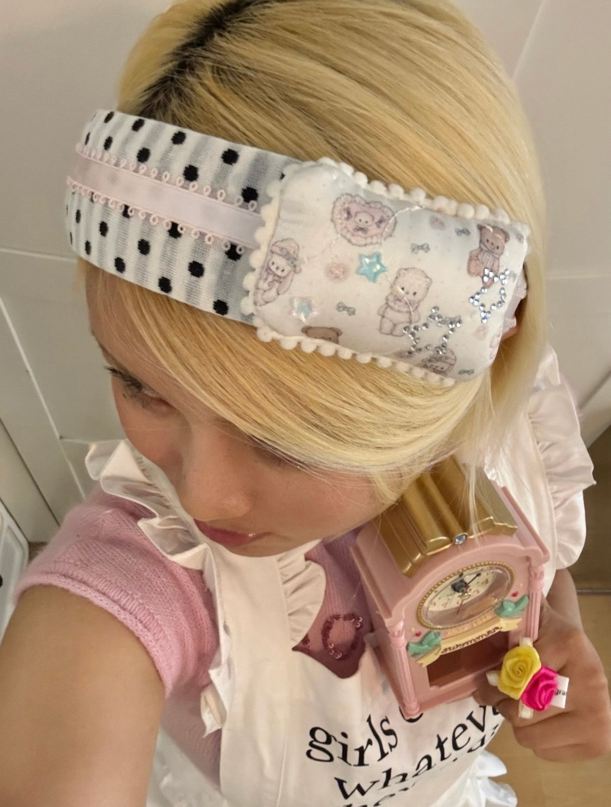 Wolf Grandmother / Cute Polka Dot Bear Headband