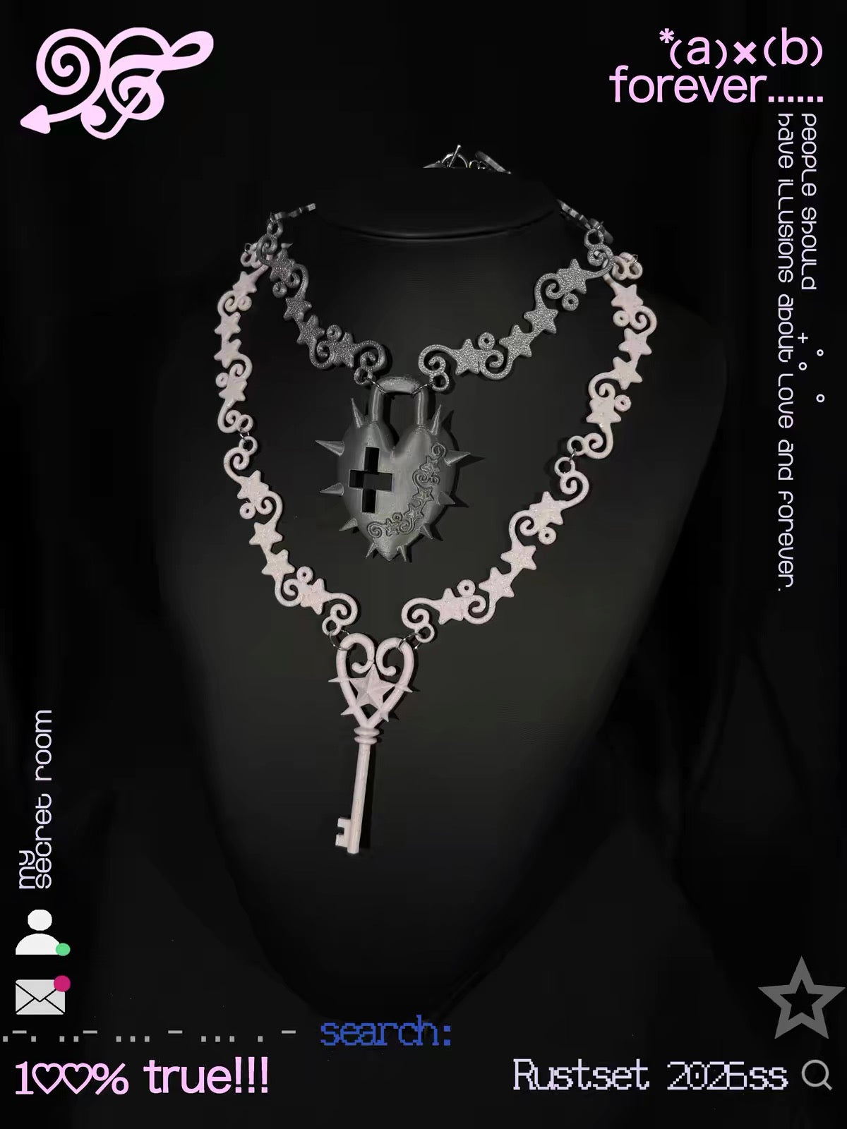 Rustset / Heart Key Pendant