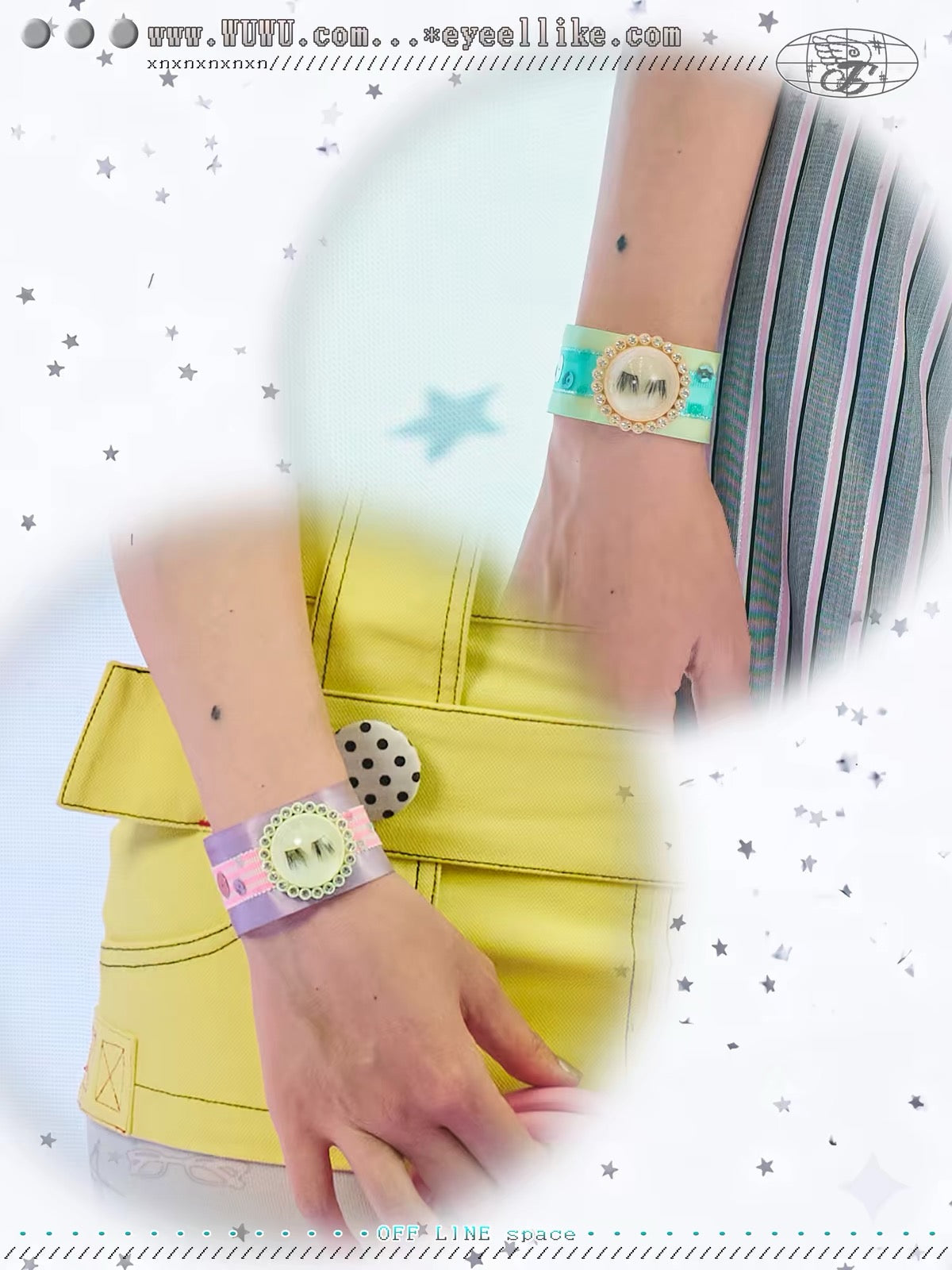 Eyeellike / 3D Eyelash Sequin Ribbon Bracelet